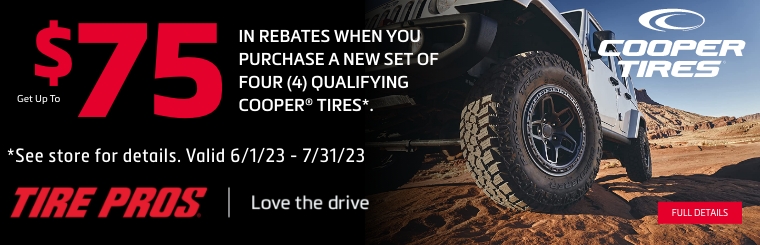 Cooper Rebate | The Pit Stop Tire Pros